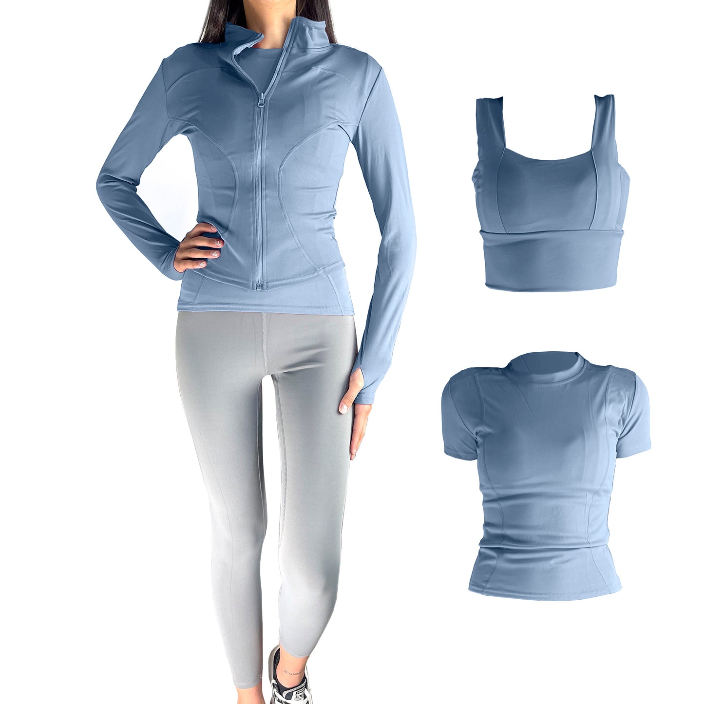 Conjunto Deportivo 4 Piezas Fitness Yoga Mujer