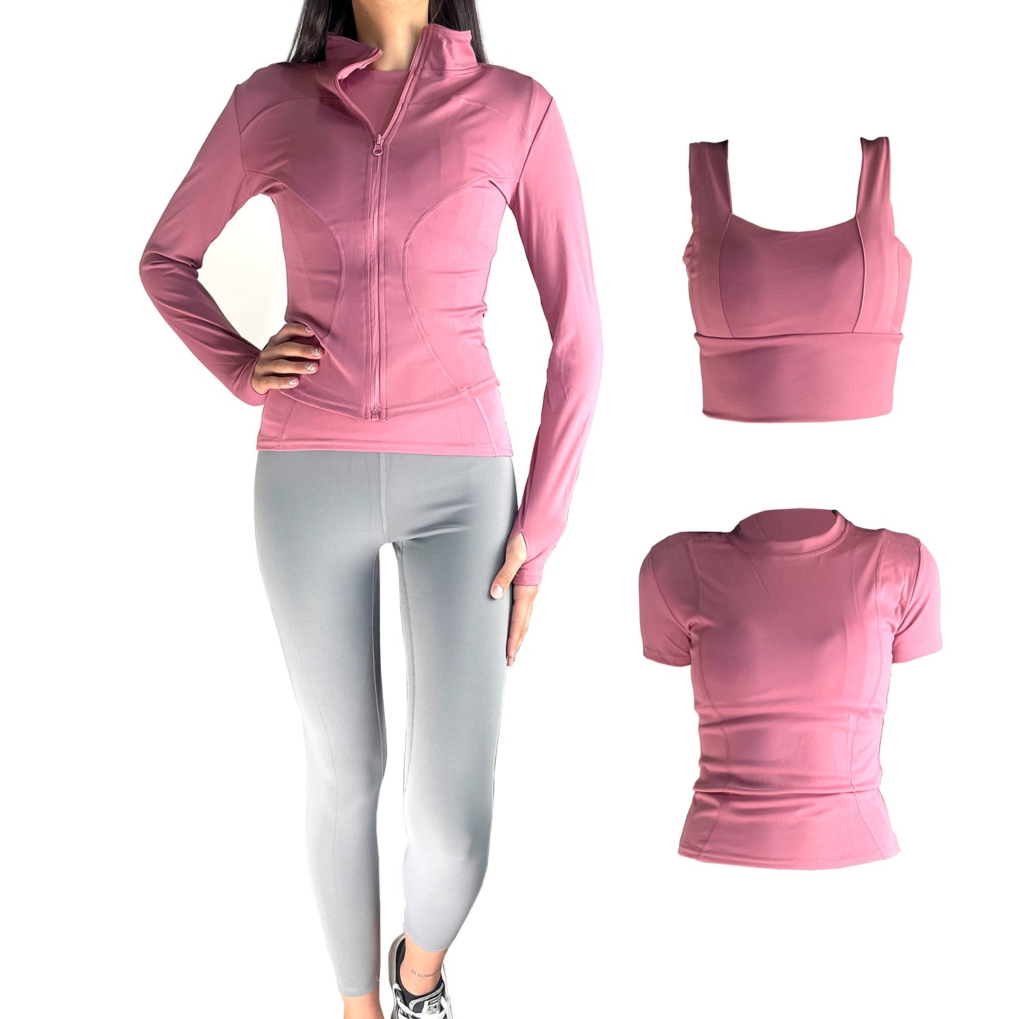 Conjunto Deportivo 4 Piezas Fitness Yoga Mujer